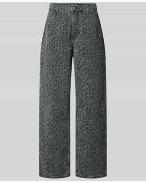 Review Baggy Fit Jeans im 5-Pocket-Design - Grün