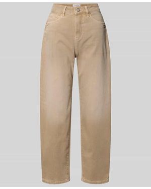 Gang Straight Fit Jeans im 5-Pocket-Design Modell 'Ida' - Natur