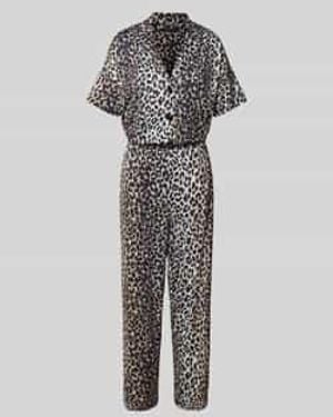 Ouí Jumpsuit Met Dierenprint - Grijs