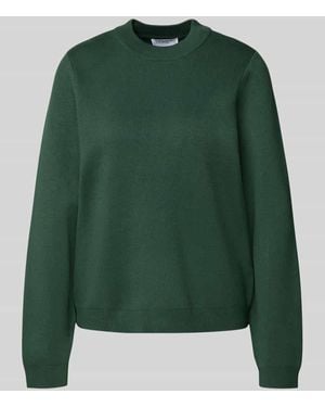 Jake*s Strickpullover mit Rundhalsausschnitt - Grün
