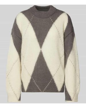 ARMEDANGELS Strickpullover Mit Rundhalsausschnitt Modell 'Gwyneiraa Argyle' - Mehrfarbig