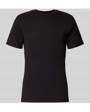 Only & Sons Regular Fit T-Shirt aus Baumwoll-Mix Modell 'TANNER' - Schwarz