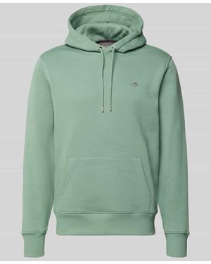 GANT Regular Fit Hoodie aus Baumwoll-Mix - Grün