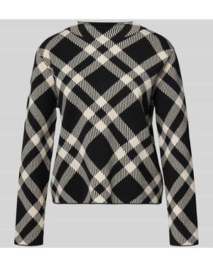 Comma, Strickpullover aus Viskose-Mix mit Rundhalsausschnitt - Schwarz