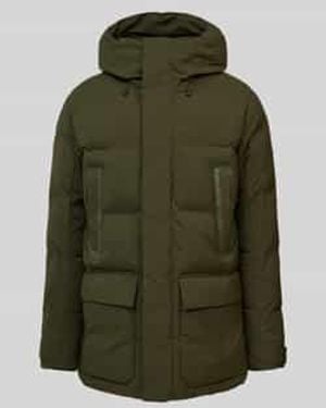 Save The Duck Gewatteerd Jack Met Capuchon, Model 'Quinlan' - Groen
