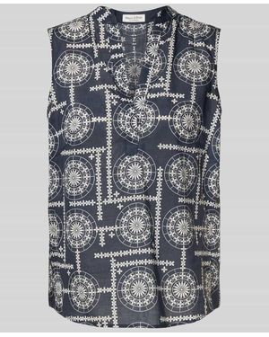 Marc O' Polo Loose Fit Blusentop aus reiner Baumwolle - Grau