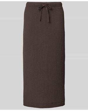 Opus Gerader Midi-Rock mit Strukturmuster Modell 'Rilasa sun' - Braun