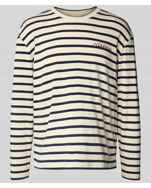 Calvin Klein Longsleeve mit Label-Stitching und Rundhalsausschnitt - Grau