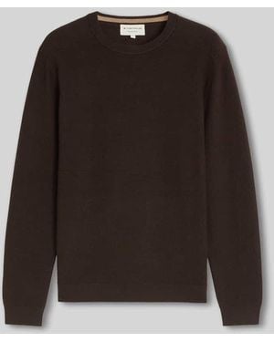 Tom Tailor Regular Fit Pullover mit Crew Neck Kragen - Schwarz