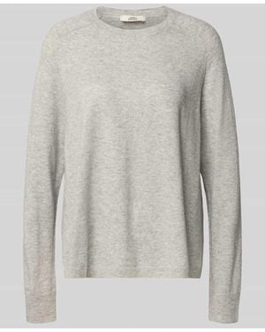 0039 Italy Strickpullover aus Kaschmir-Mix mit Raglanärmeln Modell 'NIKITA' - Grau