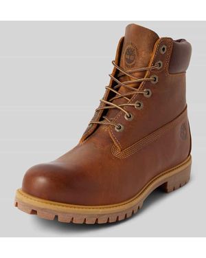 Timberland Schnürboots Aus Echtem Leder - Braun