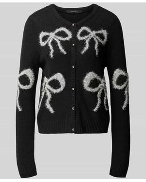 Vero Moda Cardigan mit glitzernden Schleifen-Applikationen - Schwarz