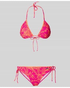 Venice Beach Slim Fit Bikini mit floralem Allover-Print Modell 'Kensi' - Pink