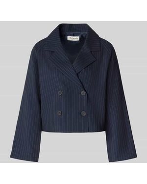 Lolly's Laundry Cropped Blazer mit Reverskragen Modell 'Amiri' - Blau