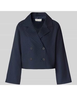 Lolly's Laundry Cropped Blazer mit Reverskragen Modell 'Amiri' - Blau