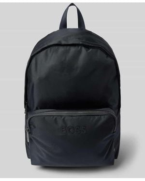 BOSS Rucksack mit Label-Applikation Modell 'Catch_3.0' - Blau