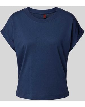 Stefanel Boxy Fit T-Shirt mit Raglanärmel Modell 'KIMONO' - Blau