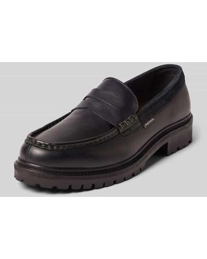 Barbour Loafer aus Rindsleder-Mix Modell 'Croxton' - Schwarz