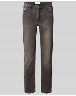Comma, Jeans im Used-Look mit Eingrifftaschen - Grau