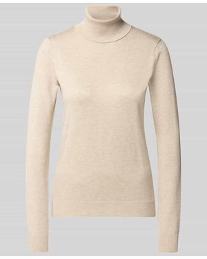 Ichi Slim Fit Strickpullover aus Viskose-Mix Modell 'IHLULS' - Natur