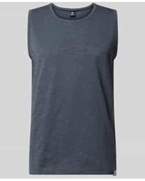 Lerros Tanktop Met Statementprint En Ronde Hals - Blauw