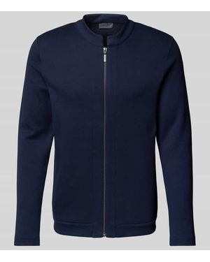 Hanro Sweatjacke mit Stehkragen - Blau