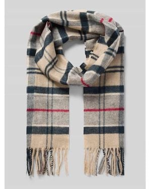 Barbour Schal mit Fransenabschluss Modell 'Yaxley' - Grau