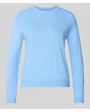 S.oliver Regular Fit Gebreide Pullover Van Viscosemix - Blauw