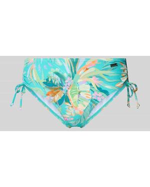 Venice Beach Bikinihose mit seitlichen Raffungen Modell 'Sandra' - Blau