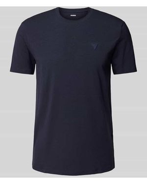 Guess T-Shirt Mit Label-Detail Modell 'Hedley' - Blau