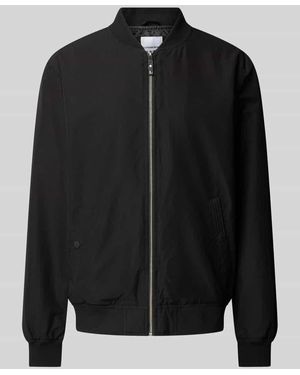 Lindbergh Bomberjacke mit Stehkragen - Schwarz