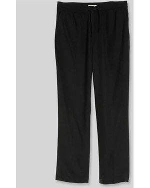 Tom Tailor Regular Fit Hose aus Viskose-Leinen-Mix - Schwarz