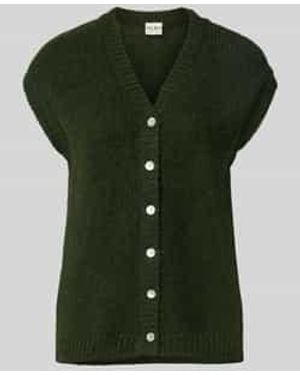 Ichi Mouwloos Vest Met V-Hals, Model 'Belablue' - Groen