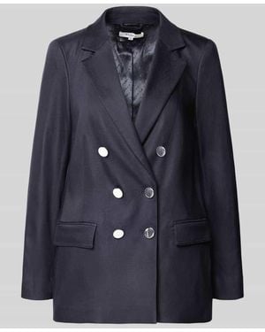 Comma, Regular Fit Blazer mit Pattentaschen - Blau
