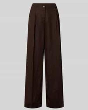 M·a·c Linnenbroek Met Labeldetail Model 'Britt' - Bruin