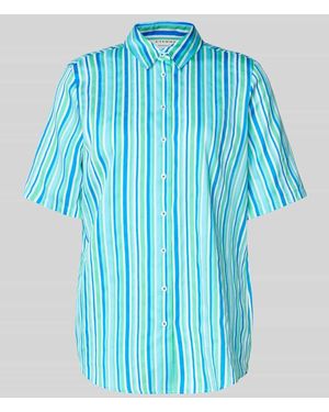 Eterna Regular Fit Bluse mit 1/2-Arm - Blau