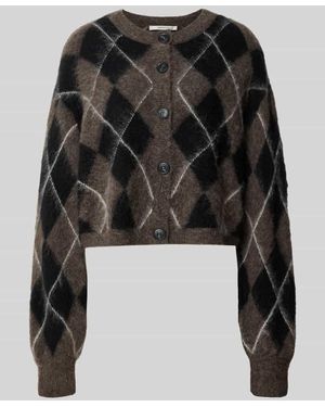 Gestuz Relaxed Fit Cardigan aus Woll-Mix Modell 'sida' - Schwarz
