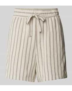 Object Korte Broek Van Een Mix Van Viscose En Linnen - Naturel