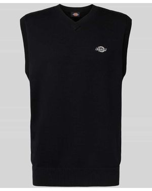 Dickies Stricktop mit Label-Stitching Modell 'SUMMERDALE' - Schwarz