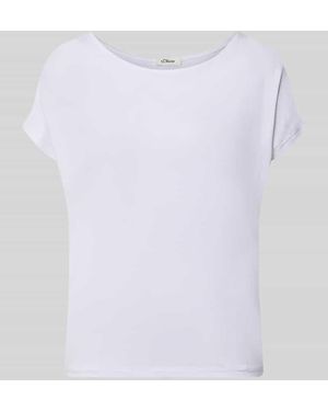 S.oliver T-Shirt mit überschnittener Schulter - Weiß