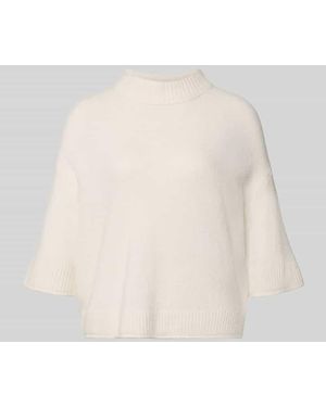 Opus Strickshirt mit überschnittenen Schultern Modell 'Pafinna' - Natur