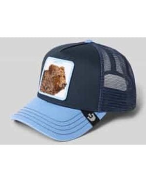 Goorin Bros Trucker-Pet Met Motiefpatch, Model 'The Gritty Bear' - Blauw