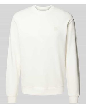 Scotch & Soda Sweatshirt Mit Gerippten Abschlüssen - Weiß