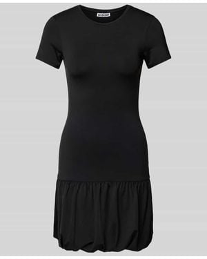 Weekday T-Shirt-Kleid mit Rundhalsausschnitt Modell 'Daisy' - Schwarz