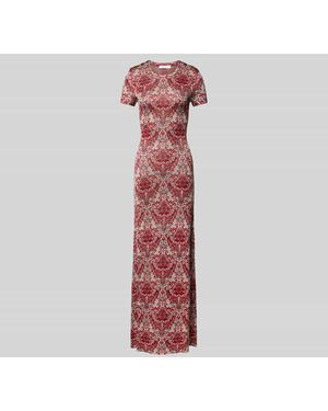 Rabanne Maxikleid mit Rundhalsausschnitt - Weiß