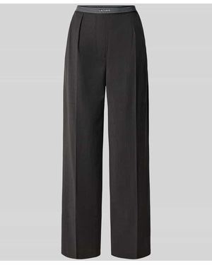 Lacoste Weite Hose mit Woll-Anteil - Schwarz