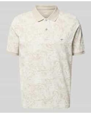 Fynch-Hatton Regular Fit Poloshirt Van Katoen - Naturel