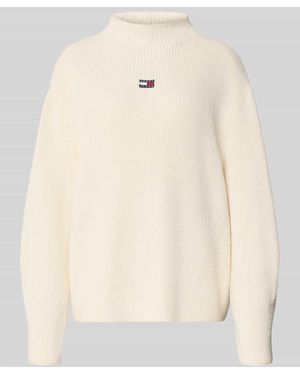 Tommy Hilfiger Relaxed Fit Strickpullover aus reiner Baumwolle - Natur