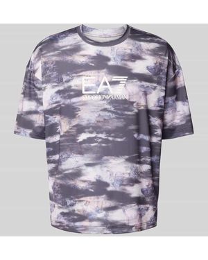 EA7 T-Shirt Mit Label-Print Modell 'Ventus' - Blau