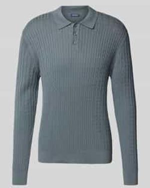 Mcneal Gebreide Pullover Met Kabelpatroon - Blauw